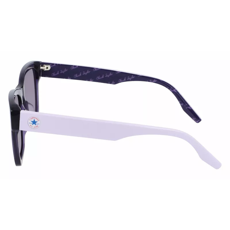 Converse All Star Women's Sunglasses CV501SLLSTAR5 - Melns kvadrātveida rāmis, dūmu pelēkas lēcas 56/18/140 mm
