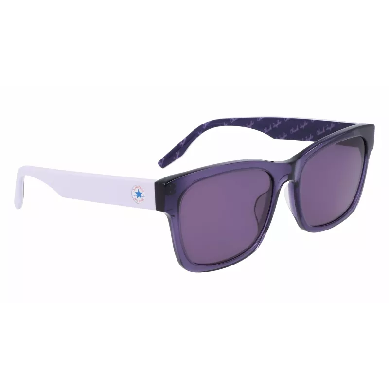 Converse All Star Women's Sunglasses CV501SLLSTAR5 - Melns kvadrātveida rāmis, dūmu pelēkas lēcas 56/18/140 mm