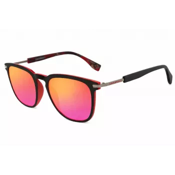 CONVERSE SCO051Q5296SR Vīriešu kvadrātveida saulesbrilles, melns rāmis, pelēkas lēcas, 52 mm