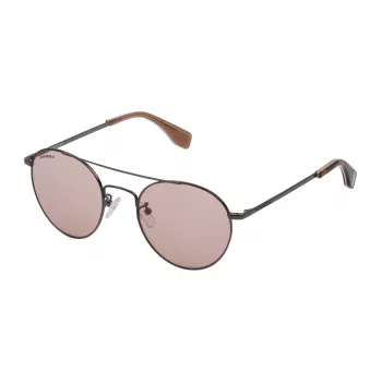 CONVERSE Unisex taisnstūra saulesbrilles SCO057Q520K53 - Melns rāmis, pelēkas lēcas 52/21/140 mm