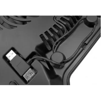 Cooler Master NotePal X-Slim R9-NBC-XSLI-GP 160mm USB klēpjdatora dzesēšanas paliktnis ar caurlaides portu, melns