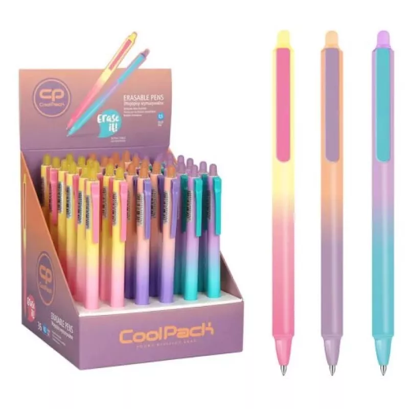 COOLPACK Gradient Light izvelkamā dzēšamā pildspalva 0,5 mm melna tinte