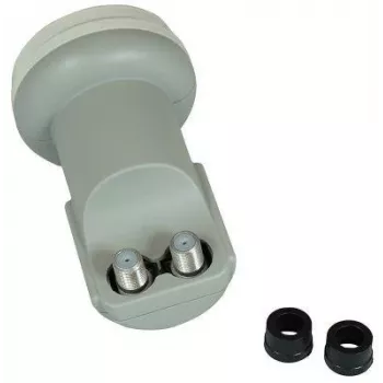 CORAB C120TWN Twin LNB pārveidotājs – 2 izejas, 40 mm apstarotājs, zems trokšņu līmenis 0,1 dB, laikapstākļiem izturīgs F-tipa