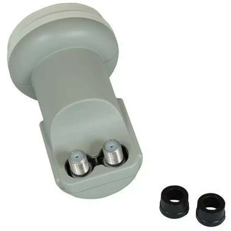 CORAB C120TWN Twin LNB pārveidotājs – 2 izejas, 40 mm apstarotājs, zems trokšņu līmenis 0,1 dB, laikapstākļiem izturīgs F-tipa