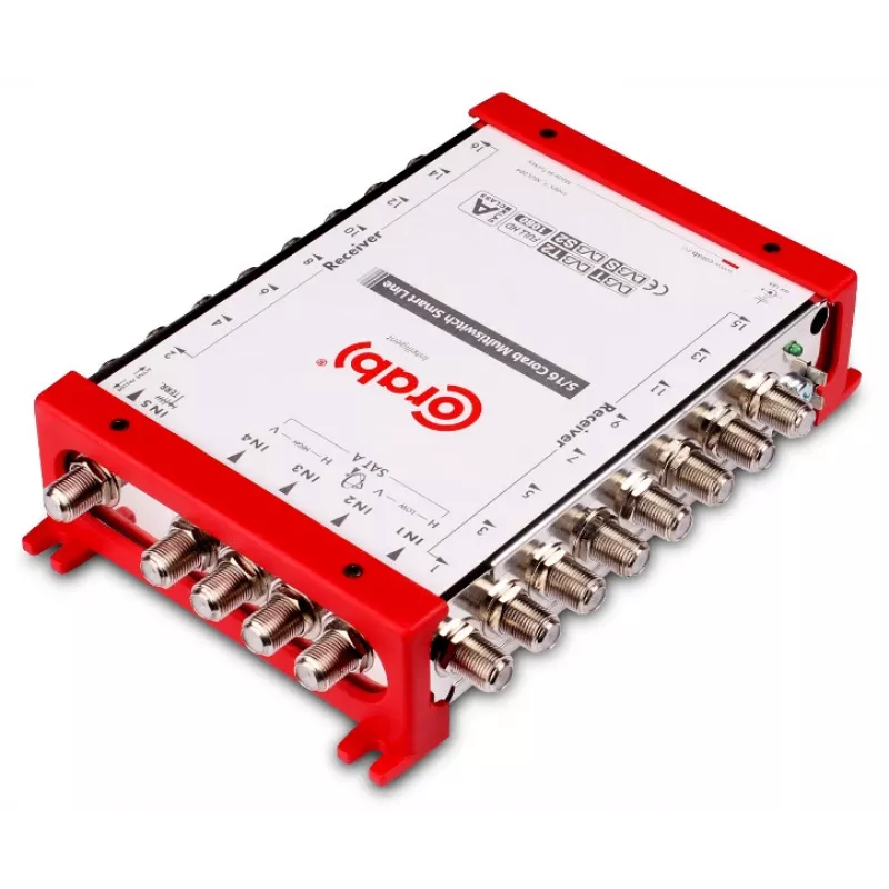 CORAB Multiswitch Smart Line 5/16 – 16 izeju satelīta un zemes sadales slēdzis, DiSEqC 2.0, 950-2150 MHz