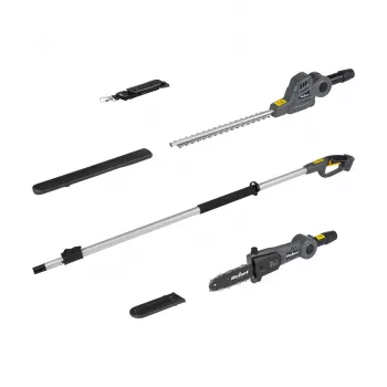 Bezvadu teleskopiskās šķēres + Rebel 2-in-1 zāģis