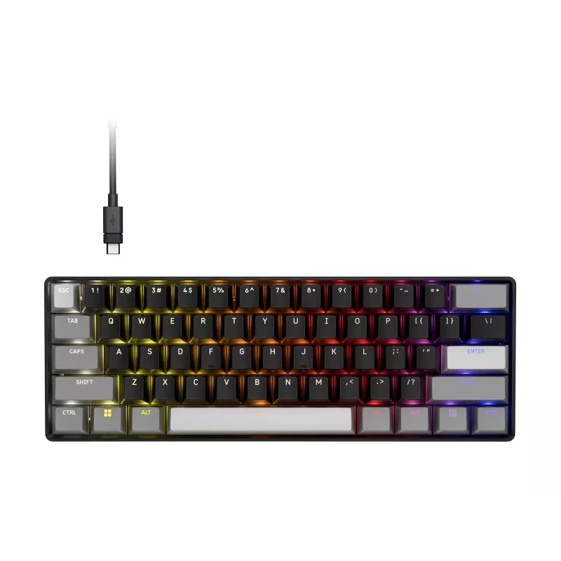 CORSAIR CLIPPER PRO MINI 60 Hall Effect spēļu tastatūra melna