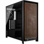 Corsair FRAME 5000D WOOD RS Mid-Tower PC Case, Black/Walnut, E-ATX, ATX, Micro-ATX, Mini-ITX, Steel/Tempered Glass/Plastic/Walnut Wood, Gaming