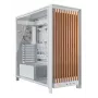 Corsair FRAME 5000D WOOD RS Mid-Tower PC korpuss, balts/valrieksts, rūdīts stikls, ATX, E-ATX, Micro-ATX, Mini-ITX, tērauds/plastmasa, spēlēm