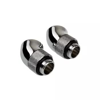 Corsair Hydro X Series 45° Rotary Adapter G1/4 Male to G1/4 Female - Pack of 2, Chrome