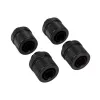 CORSAIR Hydro X Series XF kompresijas savienotājs, taisns G1/4 inch vīrišķais uz 13/10mm mīksto caurulīti, melns – 4 gab. iepakojums