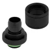 CORSAIR Hydro X Series XF kompresijas savienotājs, taisns G1/4 inch vīrišķais uz 13/10mm mīksto caurulīti, melns – 4 gab. iepakojums