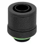 CORSAIR Hydro X Series XF kompresijas savienotājs, taisns G1/4 inch vīrišķais uz 13/10mm mīksto caurulīti, melns – 4 gab. iepakojums
