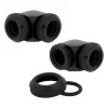 Corsair Hydro X Series XF Cietās caurules adapteris 90 grādu 12mm AD uz 12mm AD cietā caurule, iepakojumā 2, melns