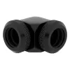 Corsair Hydro X Series XF Cietās caurules adapteris 90 grādu 12mm AD uz 12mm AD cietā caurule, iepakojumā 2, melns