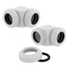 CORSAIR Hydro X Series XF Hardline adapteris 90 grādu 12mm OD uz 12mm OD cietā caurule - 2 gab., balts