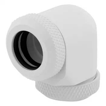 CORSAIR Hydro X Series XF Hardline adapteris 90 grādu 12mm OD uz 12mm OD cietā caurule - 2 gab., balts