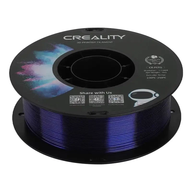 CR-PETG Filament Creality (Caurspīdīgi Zils)