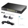 Cudy GS1018PS2 16-Port Gigabit PoE+ Switch ar 2 Uplink Portiem un 2 SFP Slotiem 200W