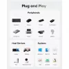 Cudy UH40A PortMate USB-A uz 4 portu USB 3.0 centrmezgls 5Gbps Tikai Dati Plastmasa Kompakts Melns