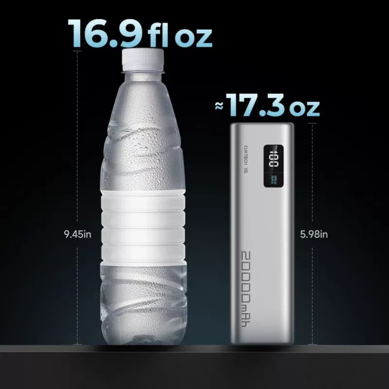 Cuktech CUKP200XGLGR 20000 mAh 100W Power Bank Pelēks
