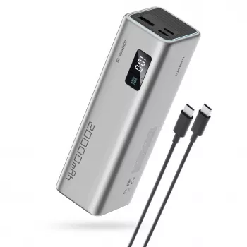Cuktech CUKP200XGLGR 20000 mAh 100W Power Bank Pelēks