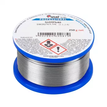 CYNEL alvas spole 2.5mm 250g Sn60Pb40 ar kolofonija serdi lodēšanas stieple