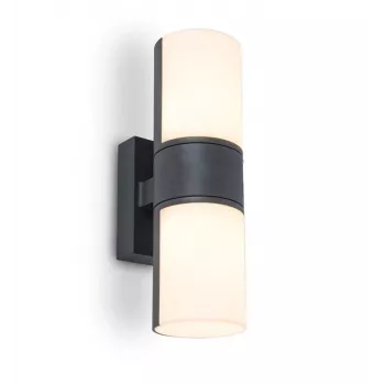 CYRA 5198101118 15W LED sienas lampa, matēti melna, 3000K silta balta, 1200 lūmeni