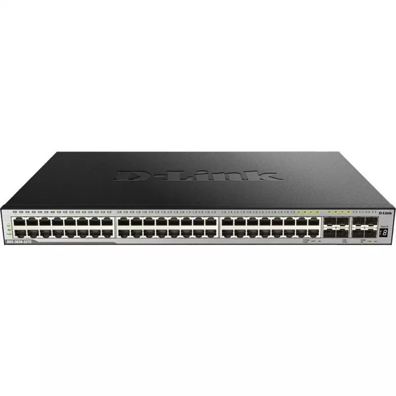 D-Link DGS-3630-52TC L3 pārvaldāms stekojams slēdzis - 48x Gigabit + 4x 10G SFP+, Rackmount