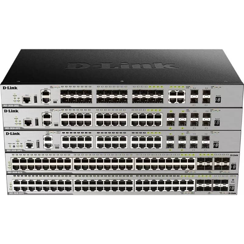 D-Link DGS-3630-52TC L3 pārvaldāms stekojams slēdzis - 48x Gigabit + 4x 10G SFP+, Rackmount