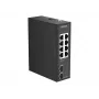 D-Link DIS-100G-10 - 10 portu Gigabit industriālais nekonfigurējamais slēdzis, 8x RJ45 + 2x SFP
