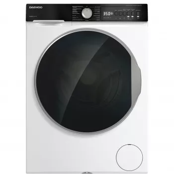 DAEWOO WD-FC85514W1A-DE Priekšējās ielādes veļas mašīna, 8 kg, 1400 apgr./min, Balta/Melna