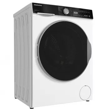 DAEWOO WD-FC85514W1A-DE Priekšējās ielādes veļas mašīna, 8 kg, 1400 apgr./min, Balta/Melna