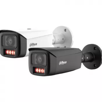 DAHUA 6MP Bullet IP Camera ar siltu gaismu, aktīvu atturēšanu, 3,6mm objektīvu, IP67, melna