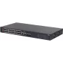 DAHUA CS4226-24ET-375 26 portu Layer 2+ pārvaldāms PoE+ slēdzis ar 24 Gigabit PoE+ portiem, 2 SFP augšupsaitēm, 375W budžetu, bez ventilatora, plauktā montējams