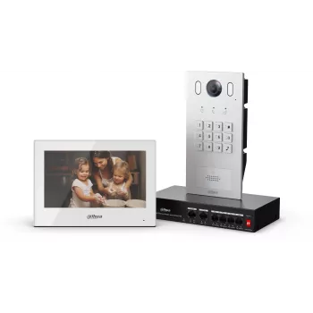 DAHUA KTP05(F) 2-vadu IP video domofona komplekts ar 7 inch skārienekrāna iekštelpu monitoru, 2MP āra staciju un barošanas bloku