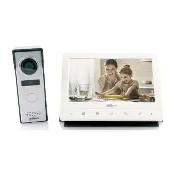 Dahua Technology KTA02 Video Durvju Telefona Komplekts - 7 collu Iekštelpu Monitors, 1MP Āra Stacija, 4-vadu Analogā Domofona Sistēma