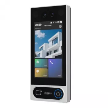 DAHUA VTO6631QS-WP Video durvju telefons ar sejas atpazīšanu, pirkstu nospiedumu, IC karti, 4.3 inch skārienekrānu, PoE, IP65, IK08