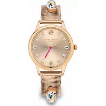 Daisy Dixon Sieviešu DD105RGM Kvarca Analogais Pulkstenis 35mm Roze Zelta Krāsā