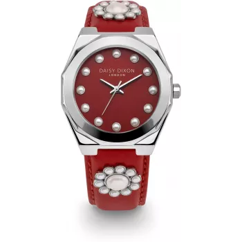 Daisy Dixon Sieviešu DD136PS Analogais Kvarca Pulkstenis - 36mm Rožu Zelta Krāsas Korpusā, Rozā Ciparnīca, Rozā Mākslīgās Ādas Siksniņa