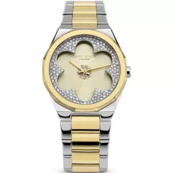 Daisy Dixon Sieviešu DD168SGM Kvarca Analogais Pulkstenis 36mm Roza Zelts Pelēka Mākslīgā Āda
