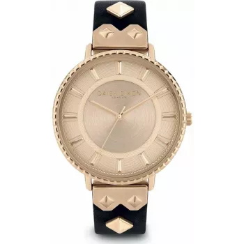 DAISY DIXON Sieviešu kvarca analogais pulkstenis DD107BRG - 35mm rozā zelts un brūna āda