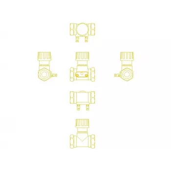 Danfoss RLV-KS taisnais radiatora noslēgvārsts 1/2 collas niķelēts misiņš 003L7643
