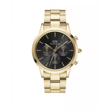 DANIEL WELLINGTON Classic Men's Watch 42mm Rose Gold Black Leather DW00100641