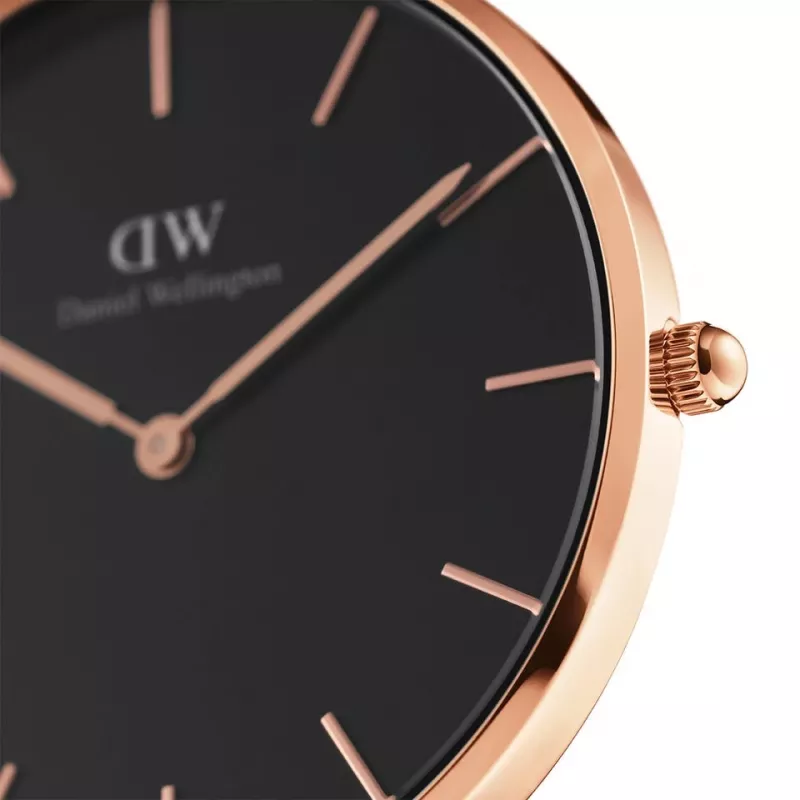 DANIEL WELLINGTON Classic Petite Sieviešu Pulkstenis 36mm Roze Zelts Nerūsējošais Tērauds Siets DW00100303