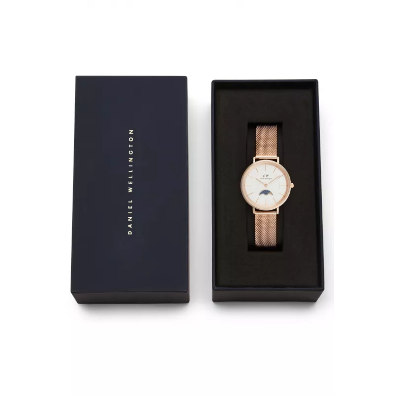 DANIEL WELLINGTON Petite Lumine 32mm sudraba pulkstenis ar perlamutra ciparnīcu un sudraba sietiņa siksniņu DW00100773