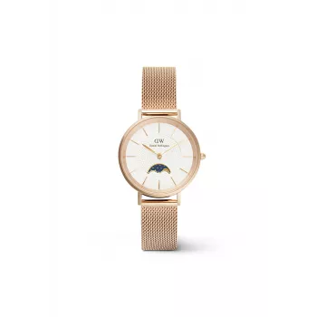DANIEL WELLINGTON Petite Lumine 32mm sudraba pulkstenis ar perlamutra ciparnīcu un sudraba sietiņa siksniņu DW00100773