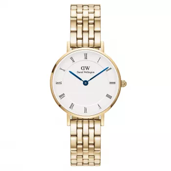 DANIEL WELLINGTON Petite Lumine Sieviešu Pulkstenis 28mm Rožu Zelts Tīkla Siksniņa DW00100682