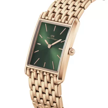 DANIEL WELLINGTON Petite Lumine Sieviešu Pulkstenis 32mm Rožu Zelts Nerūsējošais Tērauds Siets DW00100704