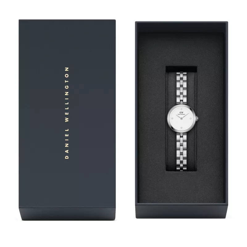 DANIEL WELLINGTON Petite Lumine Sieviešu Pulkstenis DW00100716 22mm Sudraba Nerūsējošā Tērauda Siets